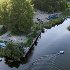 The northern part of the Suaru port is full of historic Kihnu fishing boats. This part of the port i