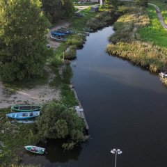 The northern part of the Suaru port is full of historic Kihnu fishing boats. This part of the port i